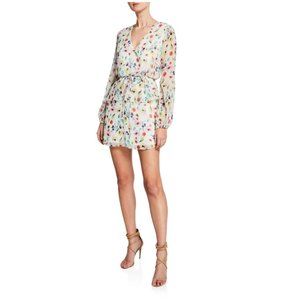 Aidan Mattox Floral Long Sleeve Dress